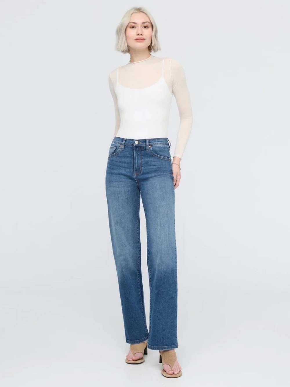 DU/ER Performance Denim+ High Rise Straight NWT